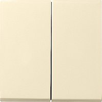 Лицевая панель Gira System55 для 2-кл. выключателя кремовый глянец